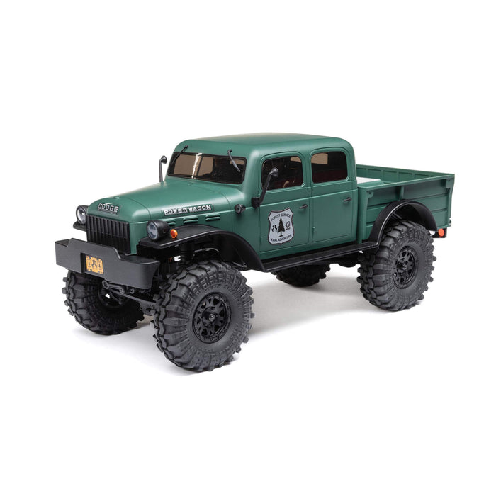 Axial AXI00007T2 1/24 SCX24 Dodge Power Wagon 4WD Rock Crawler Brushed RTR, Green