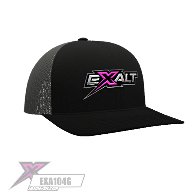 Team Exalt EXA104GY Curved Bill Snapback Hat Black/Gray (One Size Fits Most)