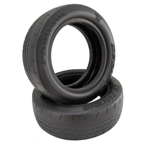 DE RACING DERPFBD40 Phenom Sprint Dirt Oval Front Tires w/Red Insert (2) (D40)