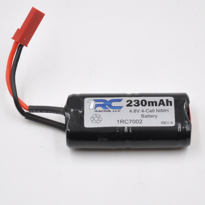 1RC 1RC7002 NiMh Battery, 4 Cell NiMh, 230mAH, 1/18 Midget 4.8v
