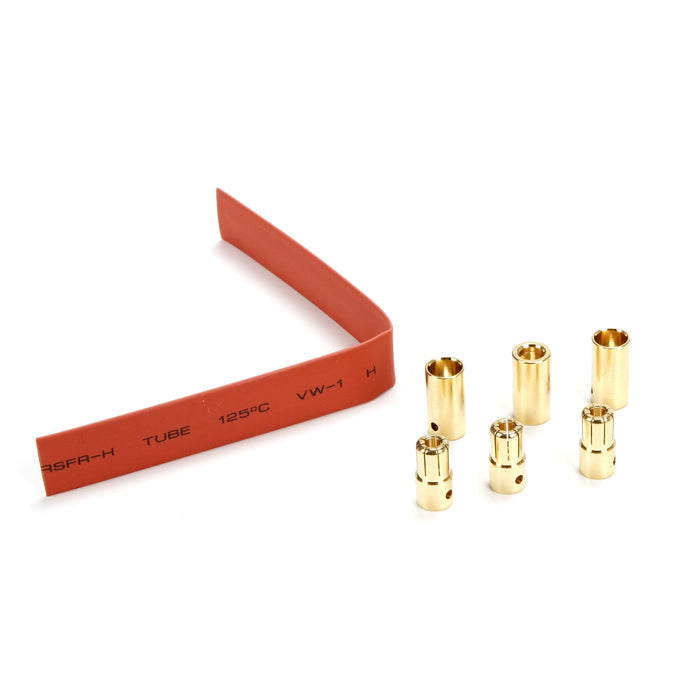 EFLA266 Gold Bullet Connector Set, 6.5mm (3)