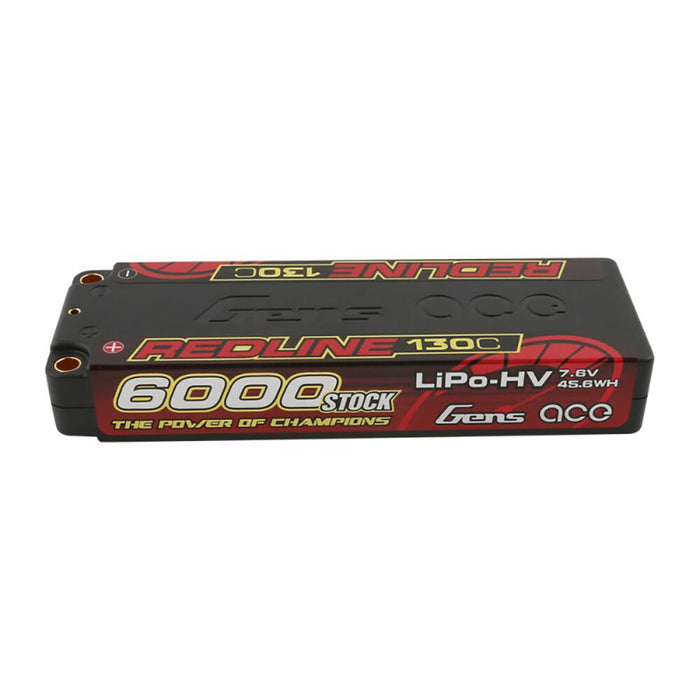 Gens Ace Redline 2S LiHV LiPo Battery 130C w/5mm Bullets (7.6V/6000mAh)