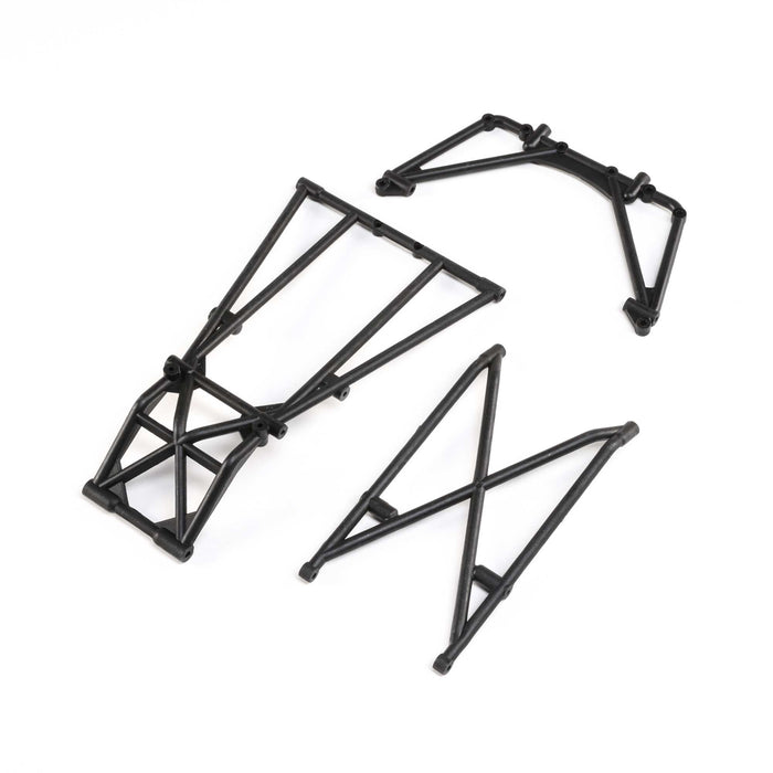 LOS241044 Rear Cage and Hoop Bars, Black: LMT