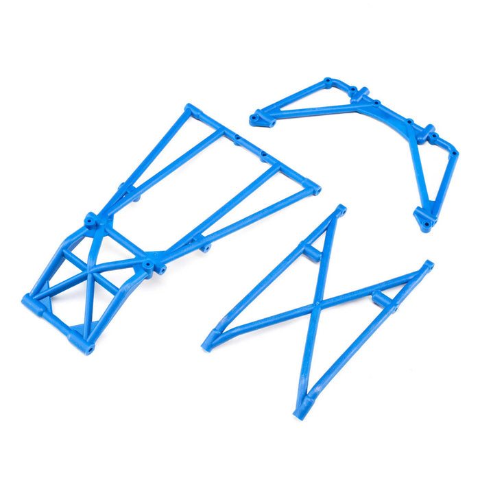 LOS241049 Rear Cage and Hoop Bars, Blue: LMT