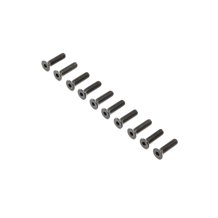 LOS255017 Flat Head Screws, Stl, BO, M4 x 16mm (10)