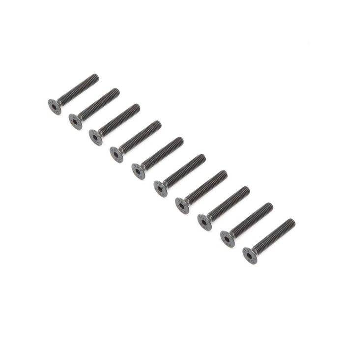 LOS255018 Flat Head Screws, Stl, BO, M4 x 25mm (10)