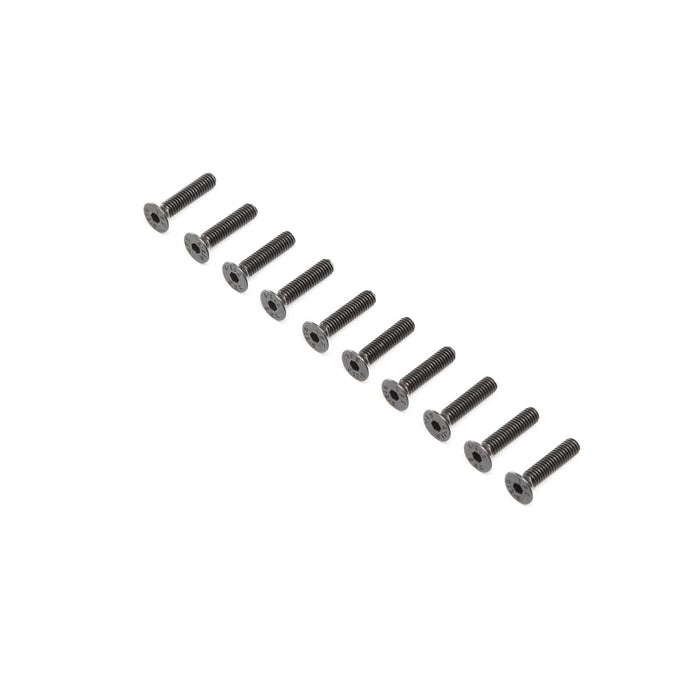 LOS255020 Flat Head Screws, Stl, BO, M4 x 18mm (10)