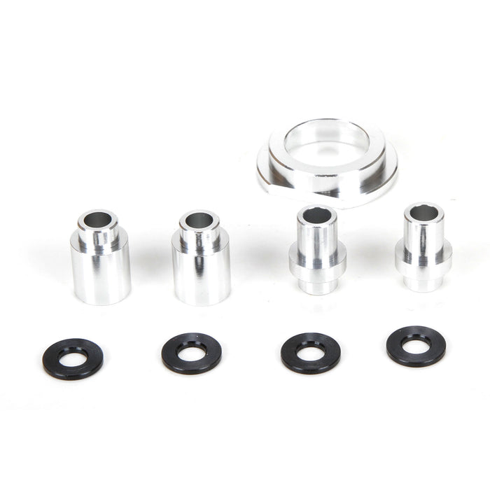 LOS256008 Engine Mount Spacer & Clutch Mount, AL, Slvr: MTXL