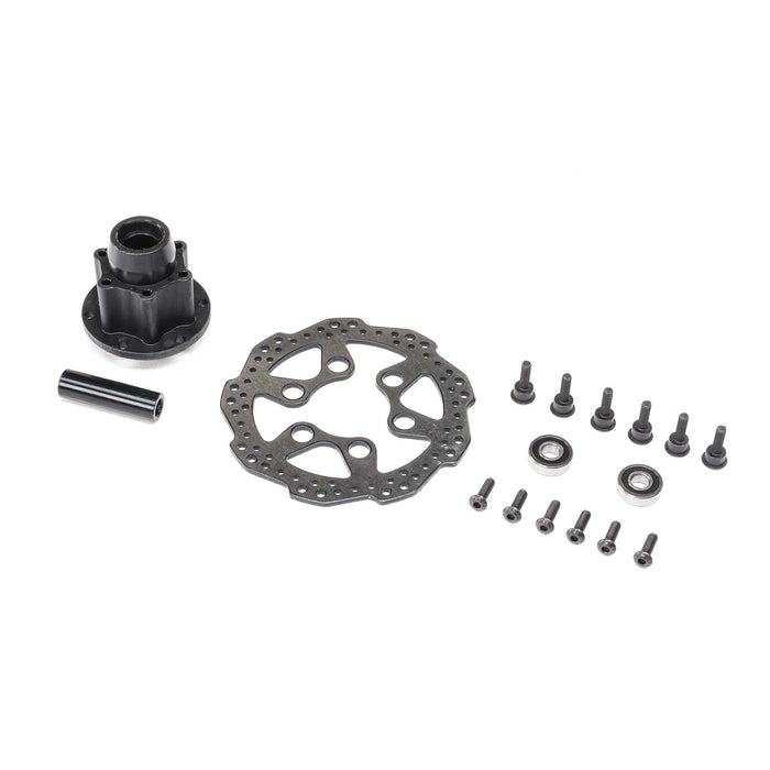 Losi LOS262013 Complete Front Hub Assembly: PM-MX