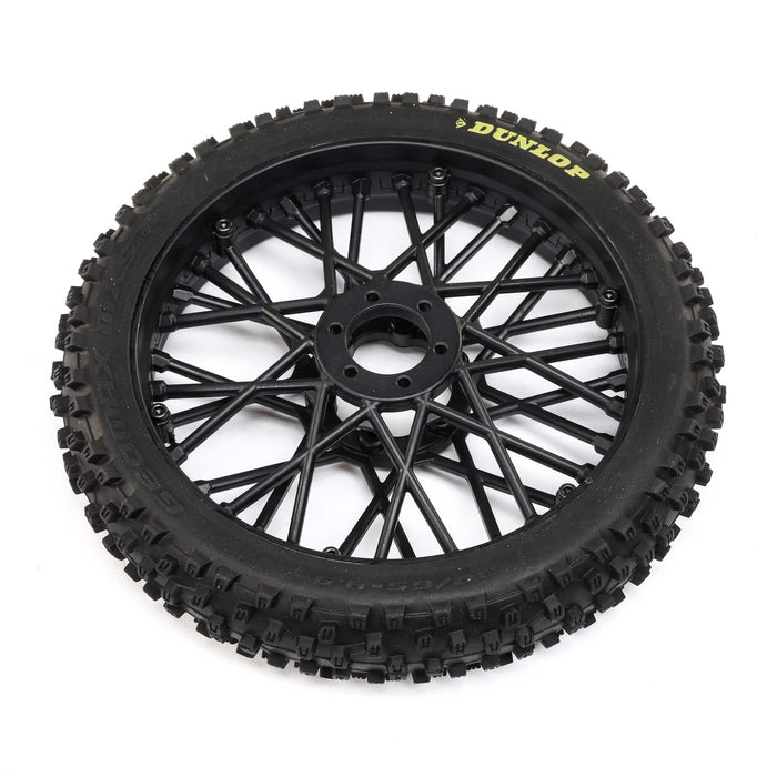 Losi LOS46004 Dunlop MX53 Front Tire Mounted, Black: PM-MX