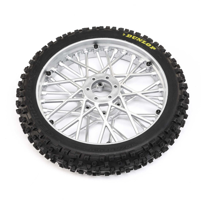 Losi LOS46006 Dunlop MX53 Front Tire Mounted, Chrome: PM-MX
