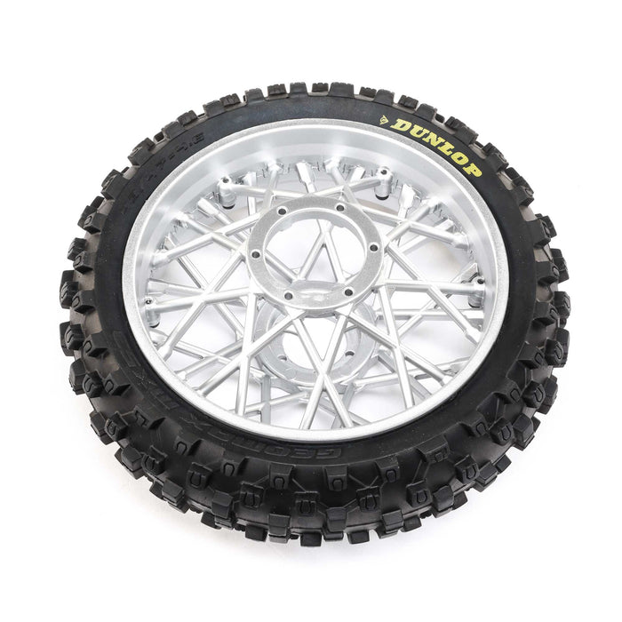 Losi LOS46007 Dunlop MX53 Rear Tire Mounted, Chrome: PM-MX