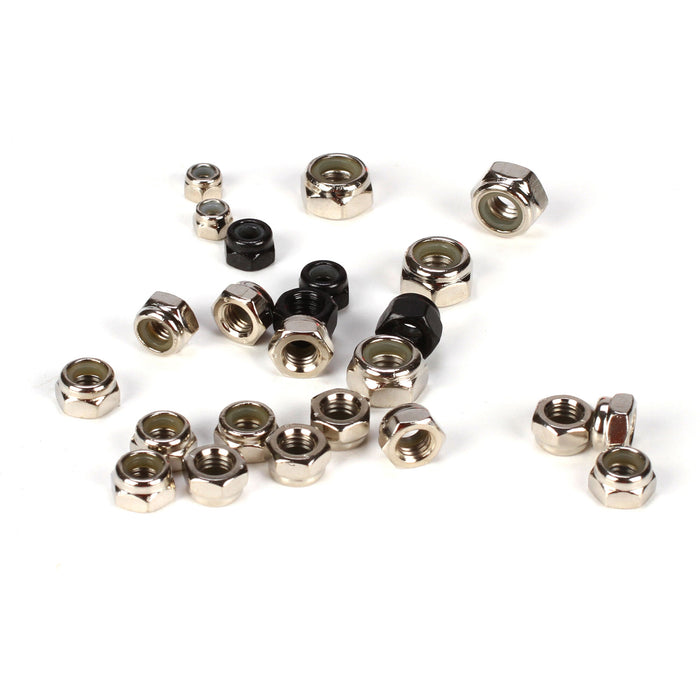 LOSB6590 Lock Nut Asst. 3,4,5,6MM (24):5IVE-T, MINI WRC