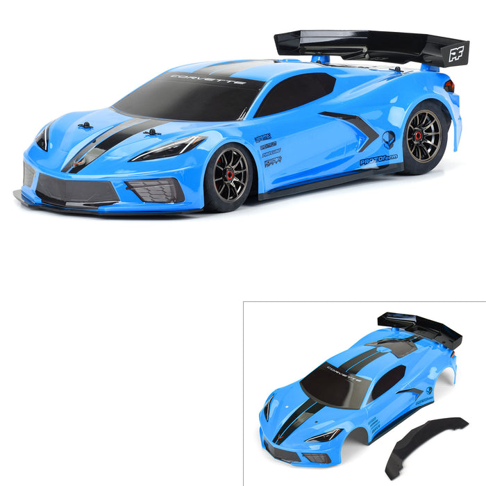 ARRMA PRM157713 1/7 Chevrolet Corvette C8 Painted Body (Rapid Blue): Felony