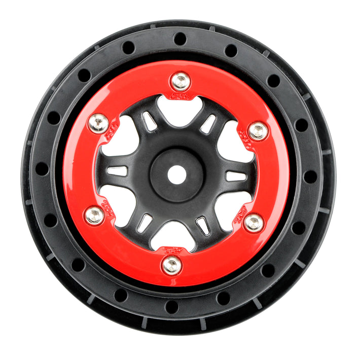 Proline PRO271404 Sixer 2.2/3.0 Red/Black Bead-Loc Fr Wheels(2):SLH