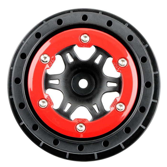 Proline PRO271504 Sixer 2.2/3.0 Red/Black Bead-Loc R Wheels (2): SLH