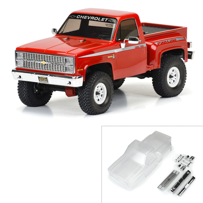 Pro-Line PRO360000 1982 Chevy K-10 Clear Body Set with Scale Molded Accesories