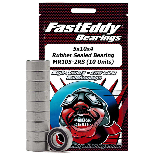 5x10x4 Rubber Sealed Bearing MR105-2RS
