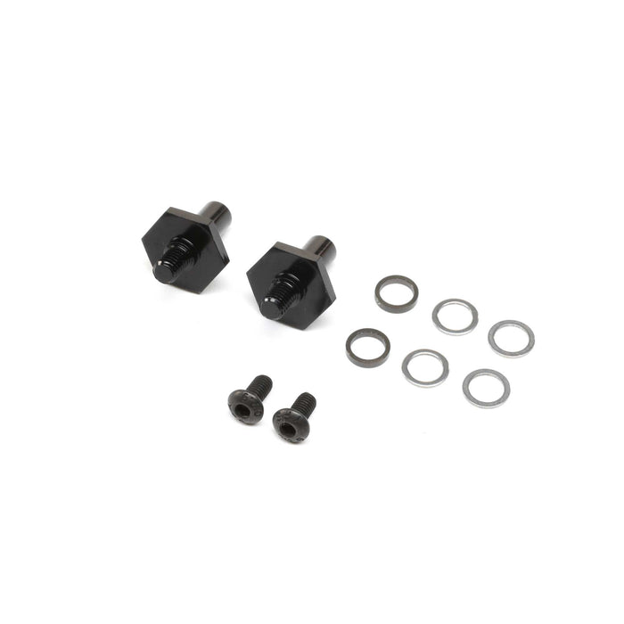 Team Losi Racing TLR TLR232136 Front Axle set, Black Aluminum, 12mm (2): 22