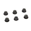 TLR TLR336000 4mm Aluminum Serrated Lock Nuts, Black (6)
