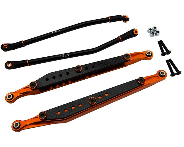Hot Racing HRAAMJ5603 Axial Yeti Aluminum Rear Link Set (Orange)