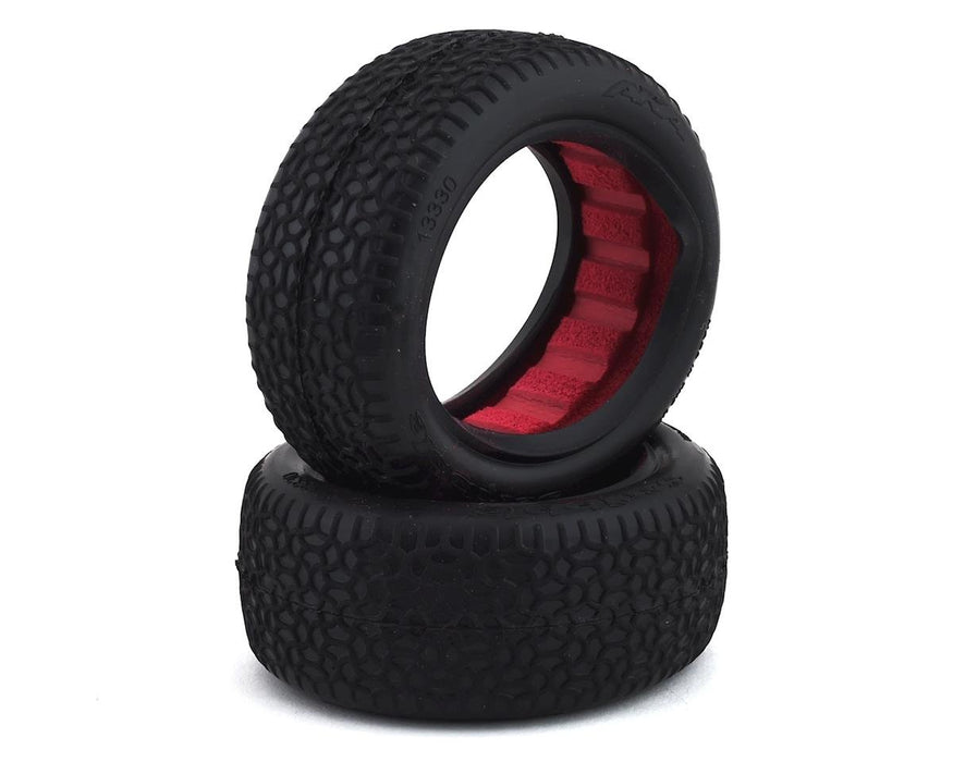 Scribble 2.2" Clay Tires, 4WD Front with Red Insert (2): 1/10 Buggy