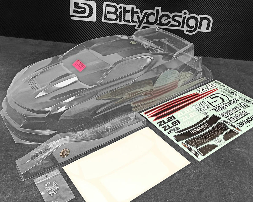 Bittydesign BDYDG-ZL21  ZL21 1/10 Pro No Prep Street Eliminator Drag Racing Body (Clear) Camaro Bitty Design