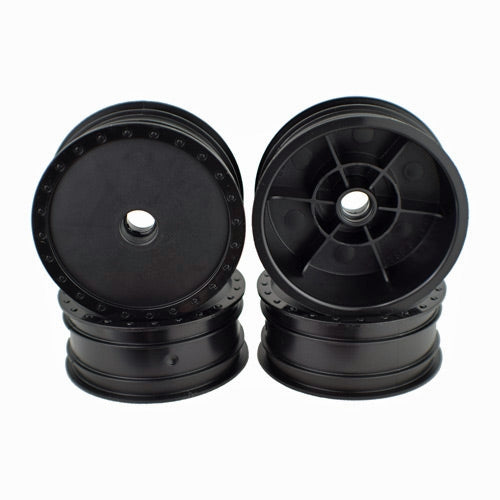 Black Borrego Front Buggy Wheels for the Associated B4 (4pcs)