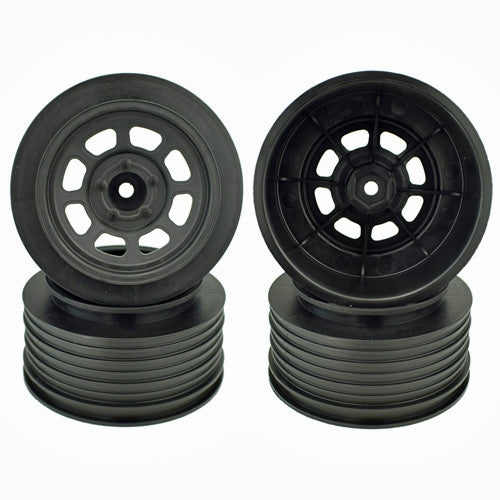 Speedway Wheels for Traxxas Slash 2wd Rear / 4wd FR & RR 21.5mm BKSP / BLACK / 4Pcs.