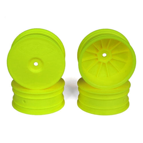 Speedline Buggy Wheels, Yellow, Front, for B64/B64D and TLR 22 3.0/4.0 (4pcs)