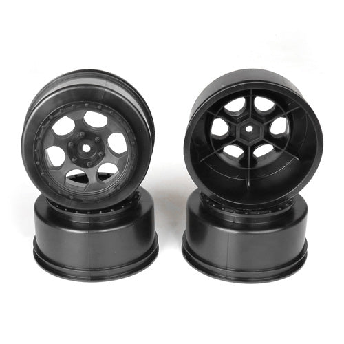 DE Racing Trinidad SCT Wheels Associated +3mm SC10/SC5M (Black)
