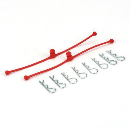 Dubro DUB2248 Body Klip Retainers,Red (2)