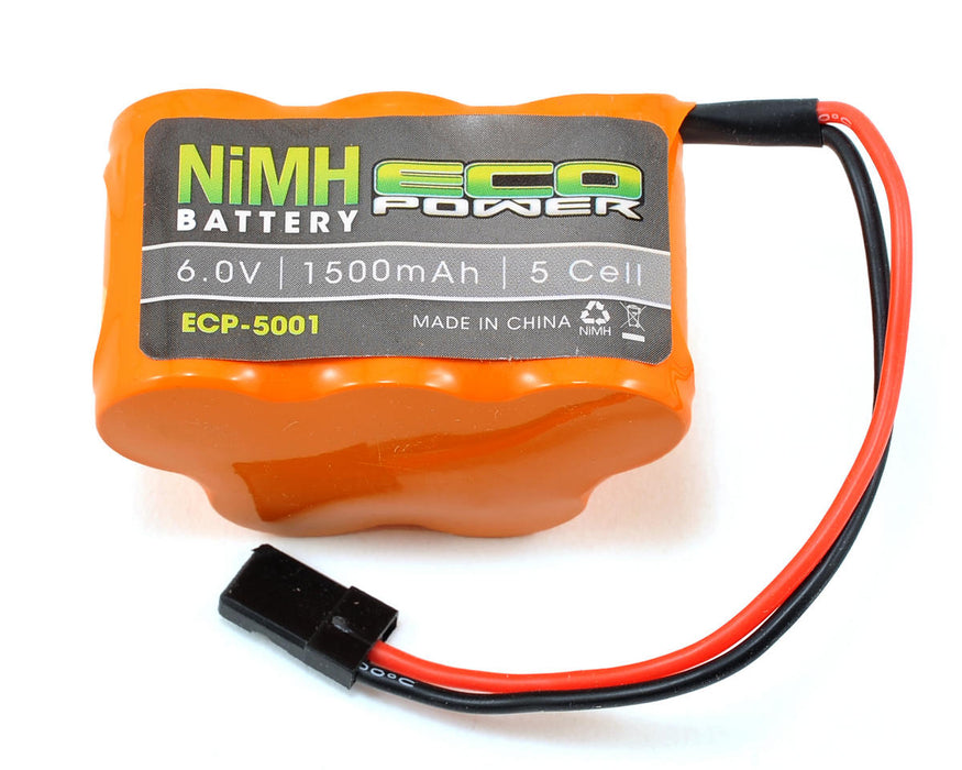 EcoPower ECP5001 5-Cell NiMH Hump Receiver Pack w/Rx Connector (6.0V/1500mAh)