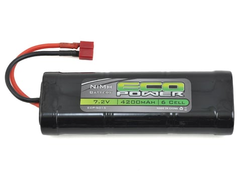 EcoPower ECP5015 6-Cell NiMh Stick Pack Battery w/T-Style Connector (7.2V/4200mAh)