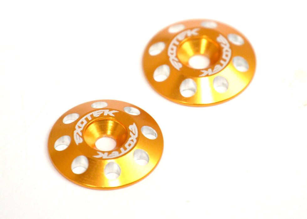 Exotek EXO1678GLD Flite Wing Buttons V2, 6061 Aluminum, Gold Anodized