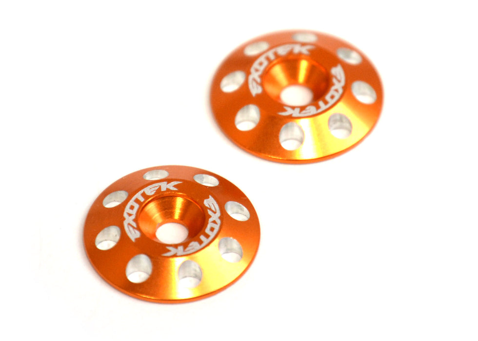 Exotek EXO1678ORG Flite Wing Buttons V2, 6061 Aluminum, Orange Anodized
