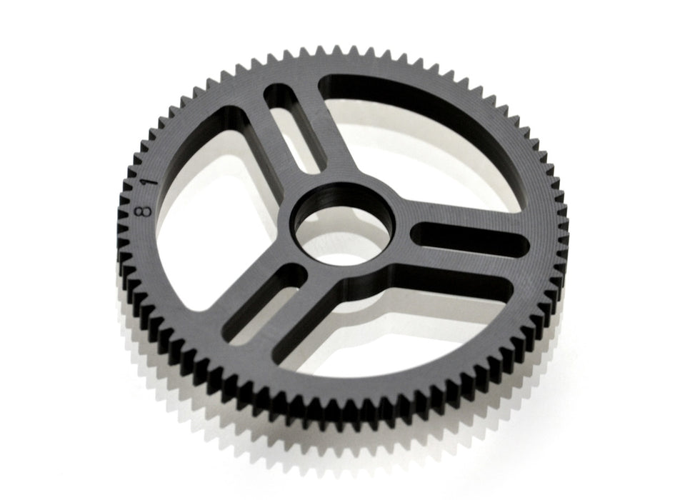 Exotek EXO1987 Flite Spur Gear 48 Pitch 81 Tooth, Machined Delrin, for EXO Spur Gear Hubs