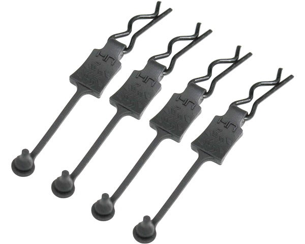 Hot Racing HRABWP39E01 Body Clip Retainers 1/8 (4) Blk