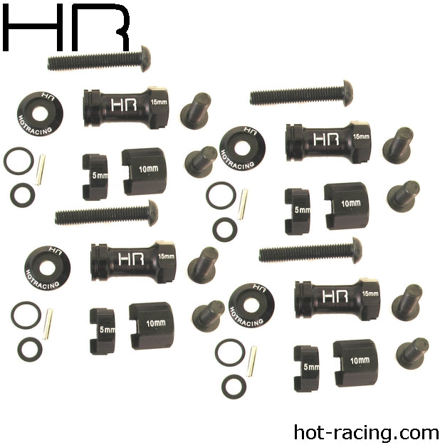 Hot Racing HRASCP10MW01 Aluminum 12mm Multi Width Hex Hub 3