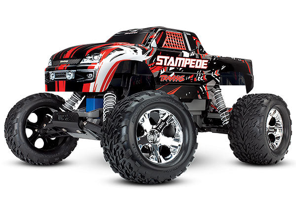 Traxxas TRA36054-4-RED Stampede®: 1/10 Scale Monster Truck with TQ 2.4GHz