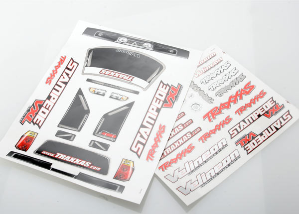 Traxxas TRA3613R Decal sheets, Stampede® VXL