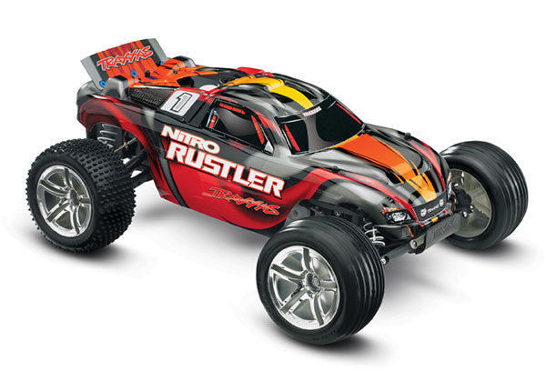Traxxas TRA44096-3-SRED Nitro Rustler®:  1/10-Scale Nitro-Powered 2WD Stad