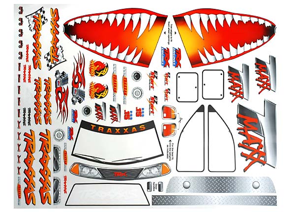 Traxxas TRA4913X Decal sheet, Jaws T-Maxx®