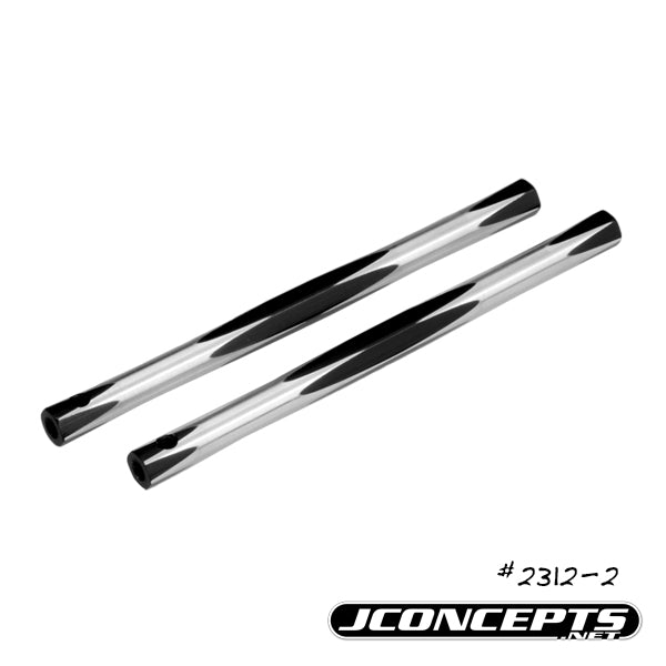 Jconcepts JCO23122 RC10 diamond nose brace tubes, black - 2pc.