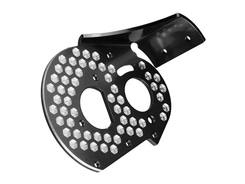 Jconcepts JCO23192 RC10 aluminum rear motor plate - honeycomb - black