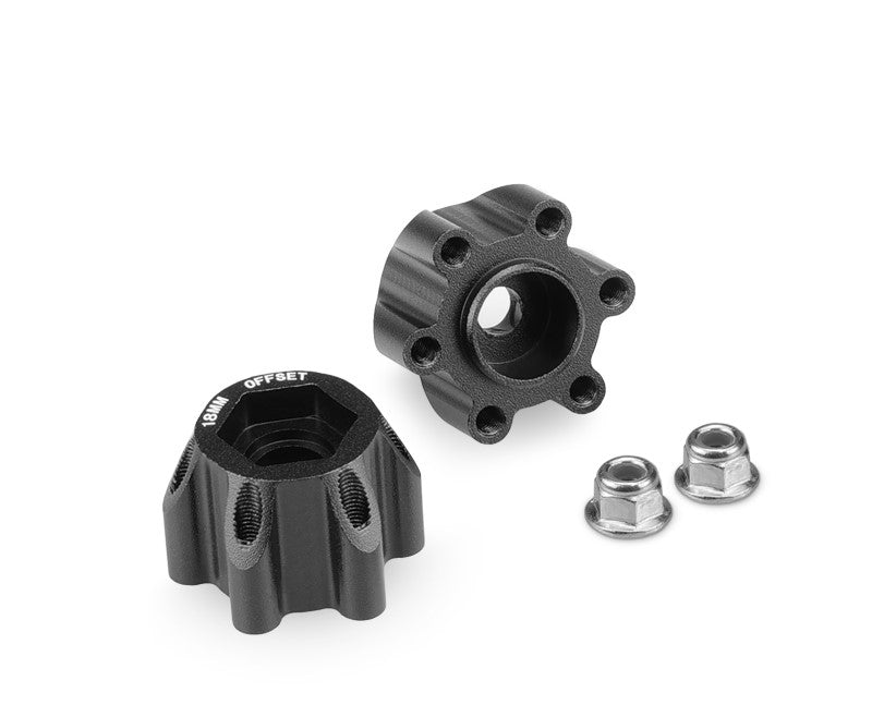 Jconcepts JCO2402 Tribute WHL ALUM 12mm Hex ADPT 18mm Offset BLK (2)