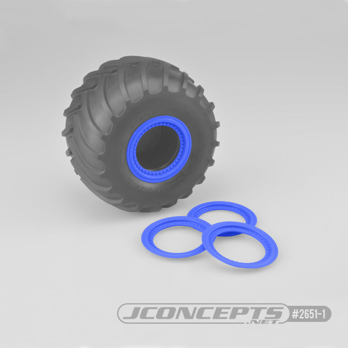 Jconcepts JCO26511 Tribute Wheel Mock Beadlock Rings-glue-on(4pc)Blue