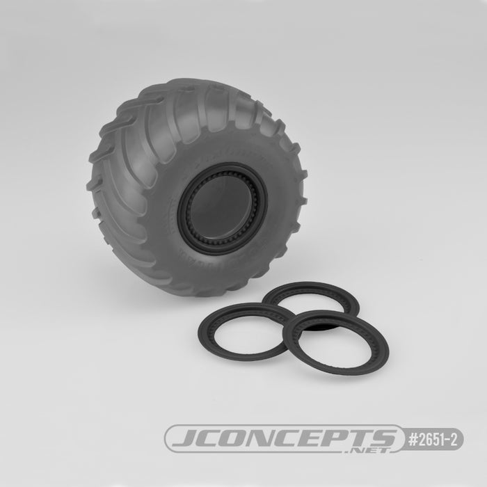 Jconcepts JCO26512 Tribute Wheel Mock Bead lock Rings-glue-on (4pc) Black