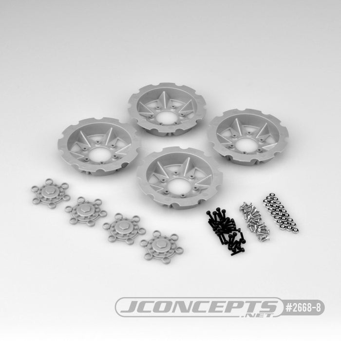 Jconcepts JCO26688 Tracker Wheel Discs- Fits Dragon Wheels (Silver)