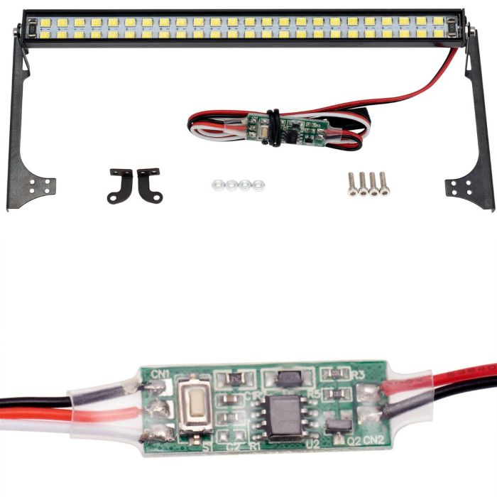 Powerhobby PHBPHLIGHT012 147MM RC Double Row 48 LED Lightbar w/Controller for 1/10 1/8